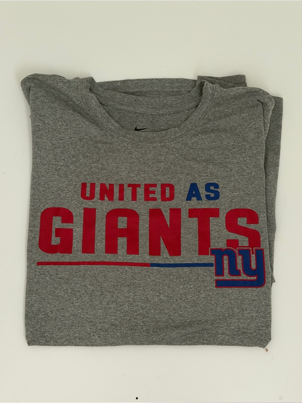 Nike New York Giants “United As Giants” Dri-FIT T-Shirt Gray Men’s XL NFL